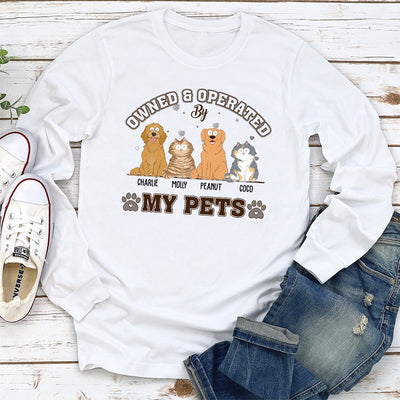 Pet Owned And Operated - Personalized Custom Long Sleeve T-shirt