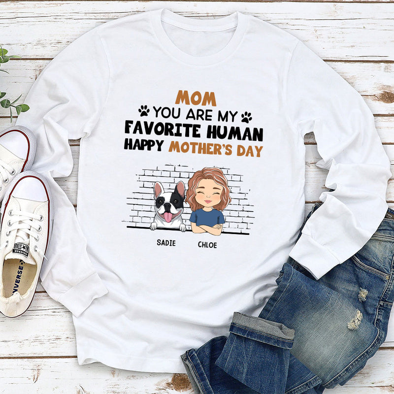 Our Favorite Human - Personalized Custom Long Sleeve T-shirt