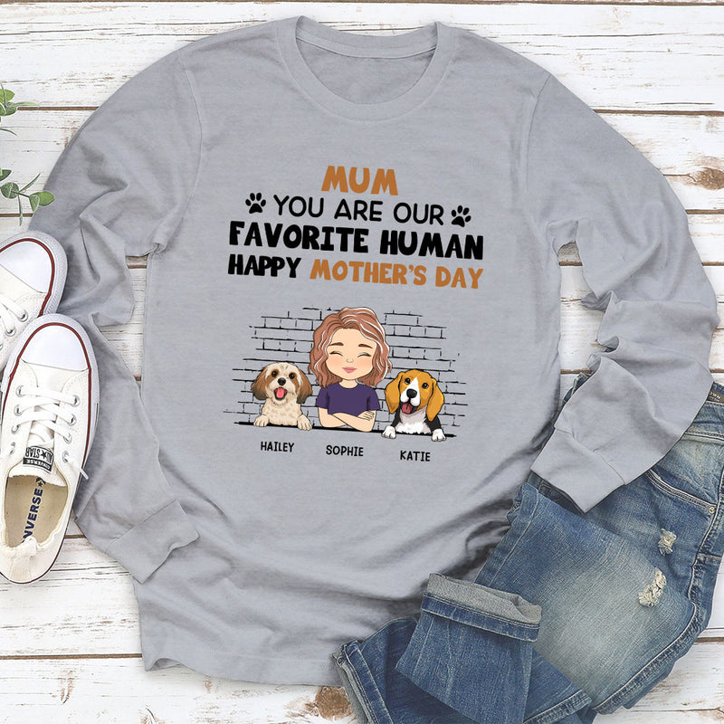 Our Favorite Human - Personalized Custom Long Sleeve T-shirt