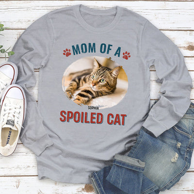 Cat Mom Of Spoiled Kids - Personalized Custom Long Sleeve T-shirt