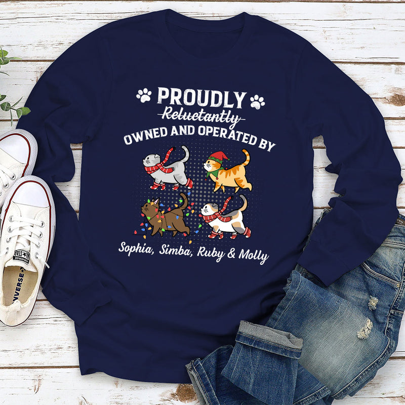 Proudly Operated By - Personalized Custom Long Sleeve T-shirt