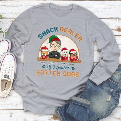 Snack Dealer Of Dog - Personalized Custom Long Sleeve T-shirt