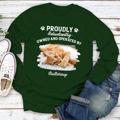 Proudly Operated By - Personalized Custom Long Sleeve T-shirt