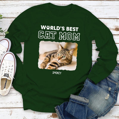 Best Mom Of Cat - Personalized Custom Long Sleeve T-shirt