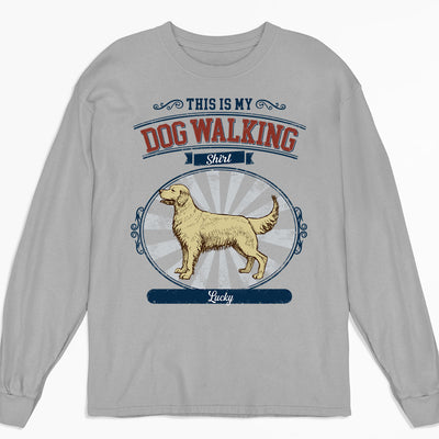 My Vintage Dog Walking - Personalized Custom Long Sleeve T-shirt