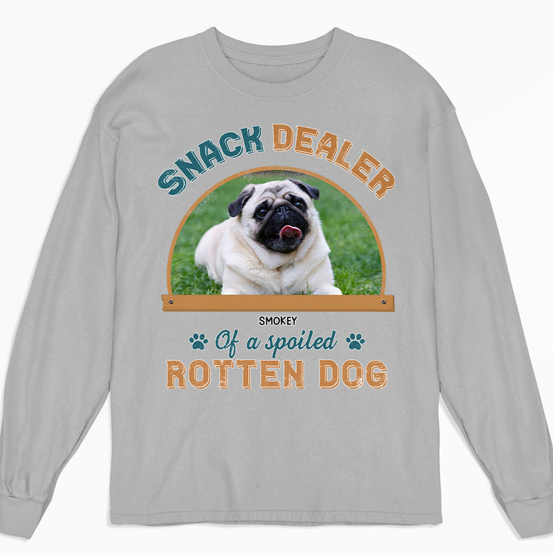 Snack Dealer Of Dog Photo - Personalized Custom Long Sleeve T-shirt