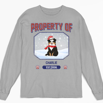 Pet Property Of - Personalized Custom Long Sleeve T-shirt