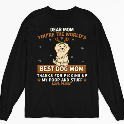 Thanks For Simple Dog Mom - Personalized Custom Long Sleeve T-shirt