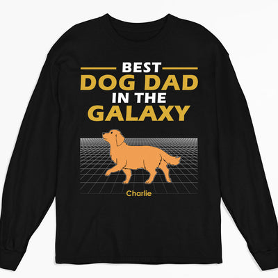 Best Dad Galaxy - Personalized Custom Long Sleeve T-shirt