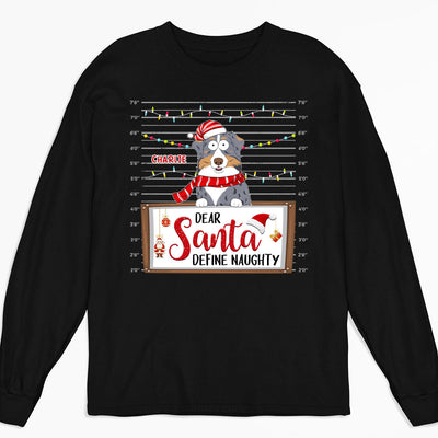 Define Naughty - Personalized Custom Long Sleeve T-shirt