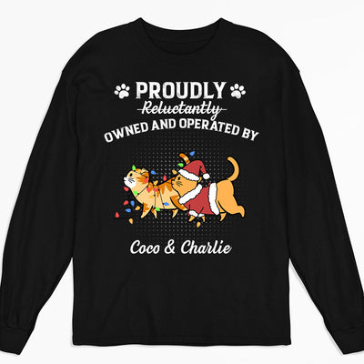 Proudly Operated By - Personalized Custom Long Sleeve T-shirt