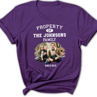 Property Of Family Photo - Personalized Custom Women's T-shirt