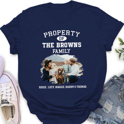 Property Of Family Photo - Personalized Custom Women's T-shirt