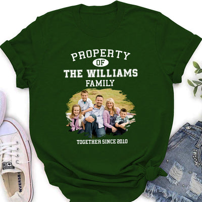 Property Of Family Photo - Personalized Custom Women's T-shirt