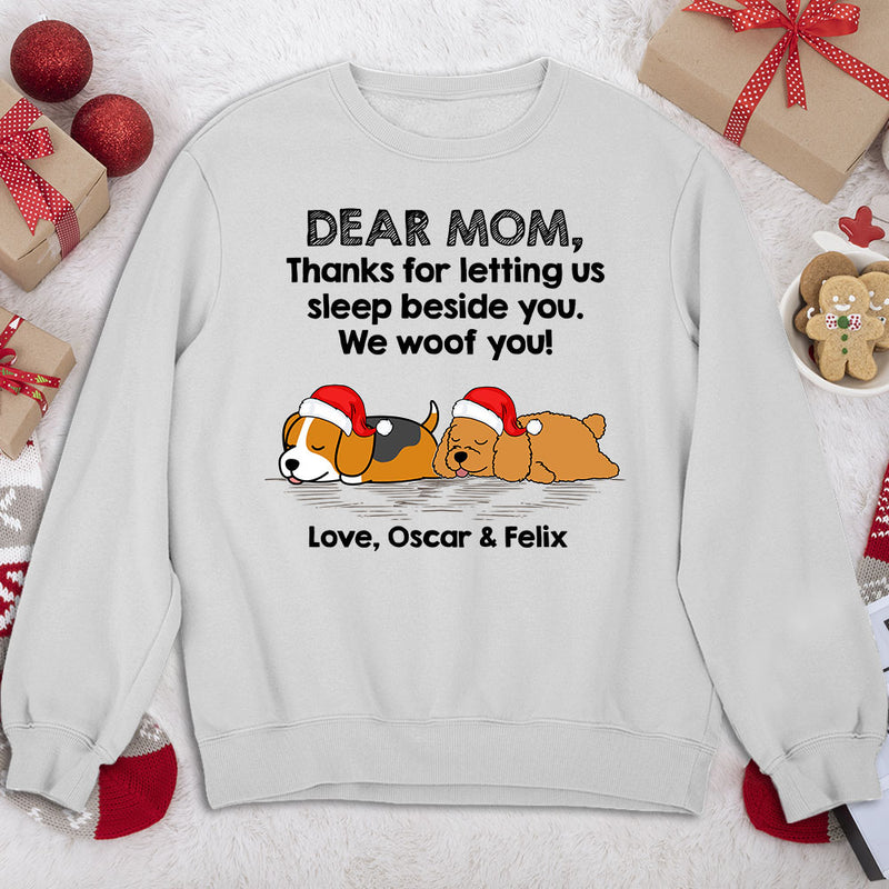 Sleep Beside Dog - Personalized Custom Sweatshirt