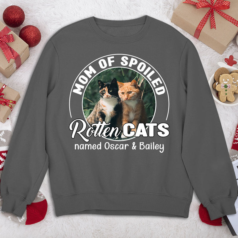 Spoiled Rotten Cats Photo - Personalized Custom Sweatshirt