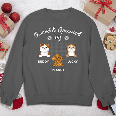 Operated By Pet - Personalized Custom Sweatshirt