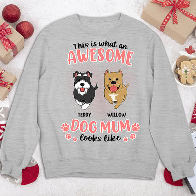 An Awesome Dog Mom Version 2 - Personalized Custom Sweatshirt