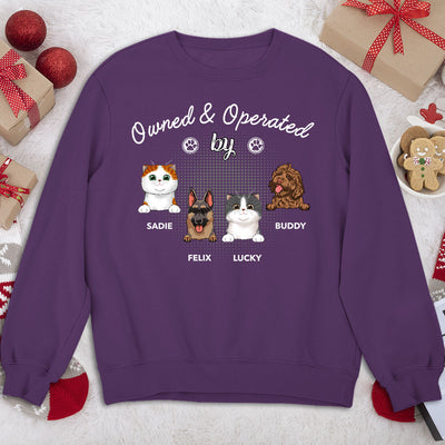 Operated By Pet - Personalized Custom Sweatshirt