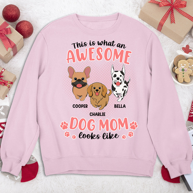 An Awesome Dog Mom Version 2 - Personalized Custom Sweatshirt