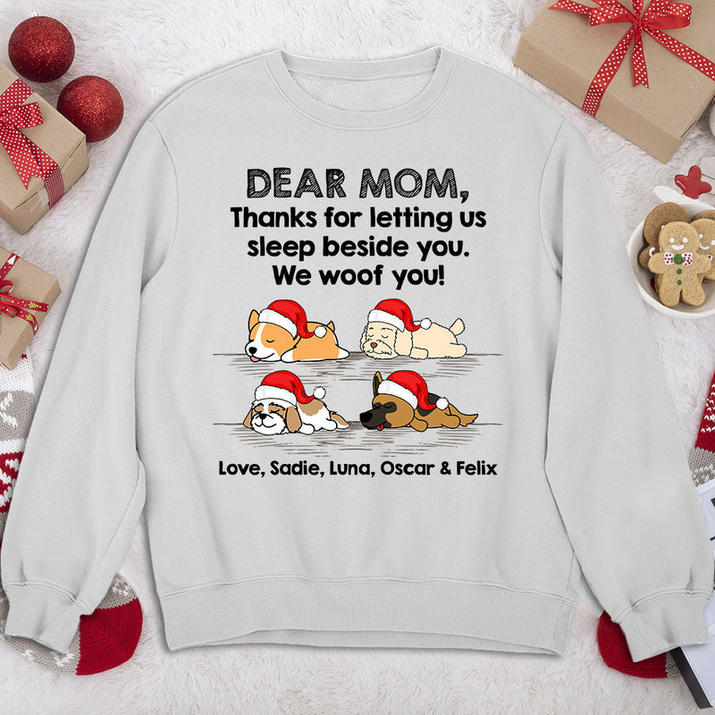 Sleep Beside Dog - Personalized Custom Sweatshirt