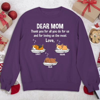 Mom Thanks For Your Love - Personalized Custom Sweatshirt