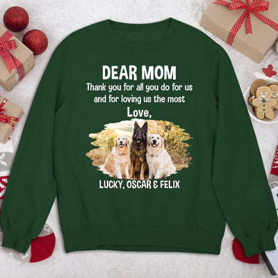 Mom Thanks For Your Love - Personalized Custom Sweatshirt