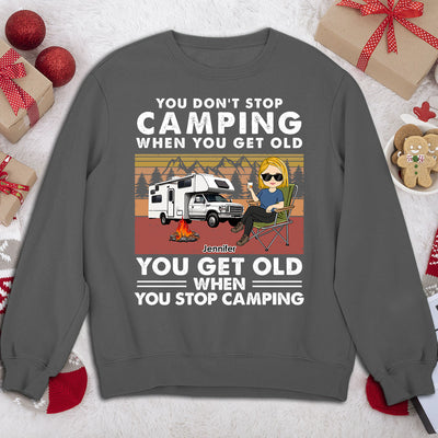 Dont Stop Camping - Personalized Custom Sweatshirt