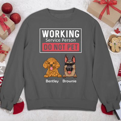 Dogs Working Service Human - Personalized Custom Sweatshirt