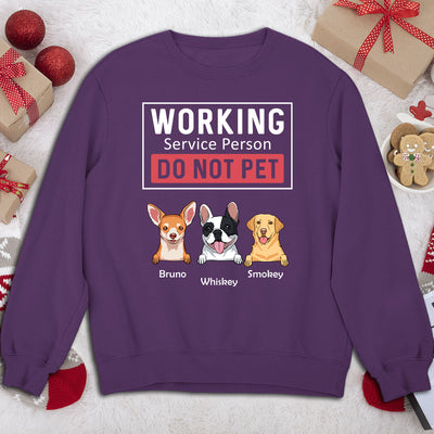 Dogs Working Service Human - Personalized Custom Sweatshirt