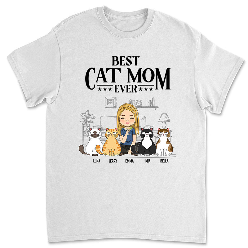 Best Cat Dad Ever - Personalized Custom Unisex T-shirt