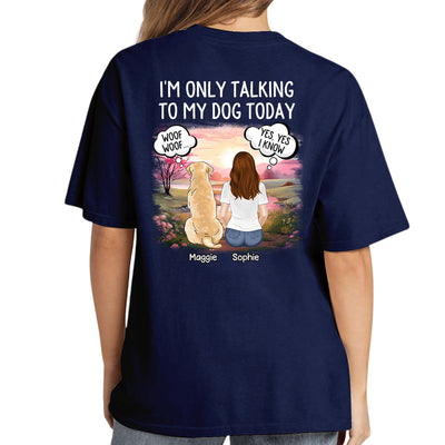 Talking To Dog Cat - Personalized Custom Unisex T-shirt