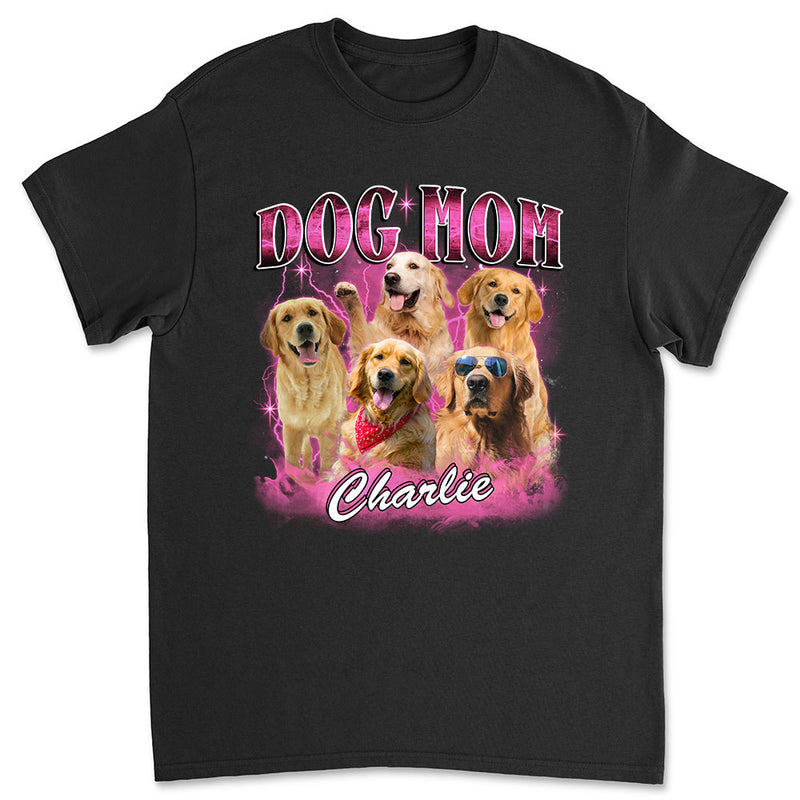 Dog Mom Dad Vintage - Personalized Custom Unisex T-shirt