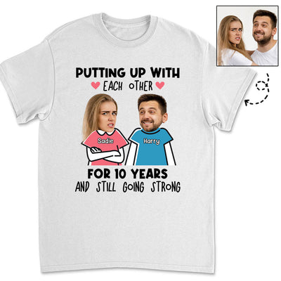 Couple Putting Up With - Personalized Custom Unisex T-shirt