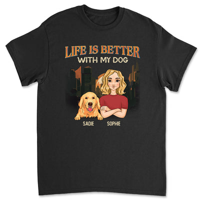 Life Is Better With My Pets - Personalized Custom Unisex T-shirt