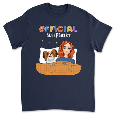 Official Sleeping Shirt - Personalized Custom Unisex T-shirt – PAWSIONATE