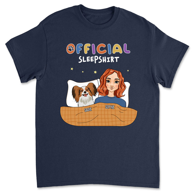 Official Sleeping Shirt - Personalized Custom Unisex T-shirt – PAWSIONATE