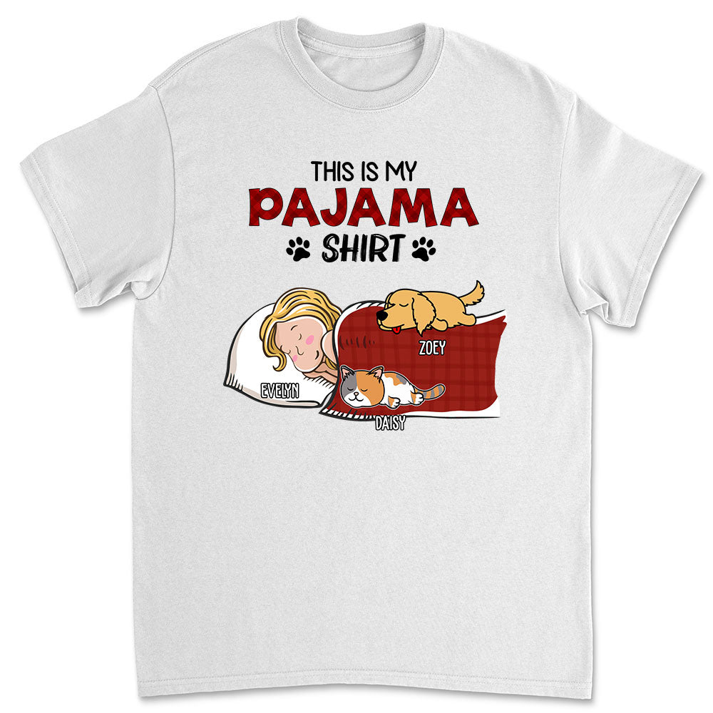 Sleeping Pet Pajama - Personalized Custom Unisex T-shirt – PAWSIONATE