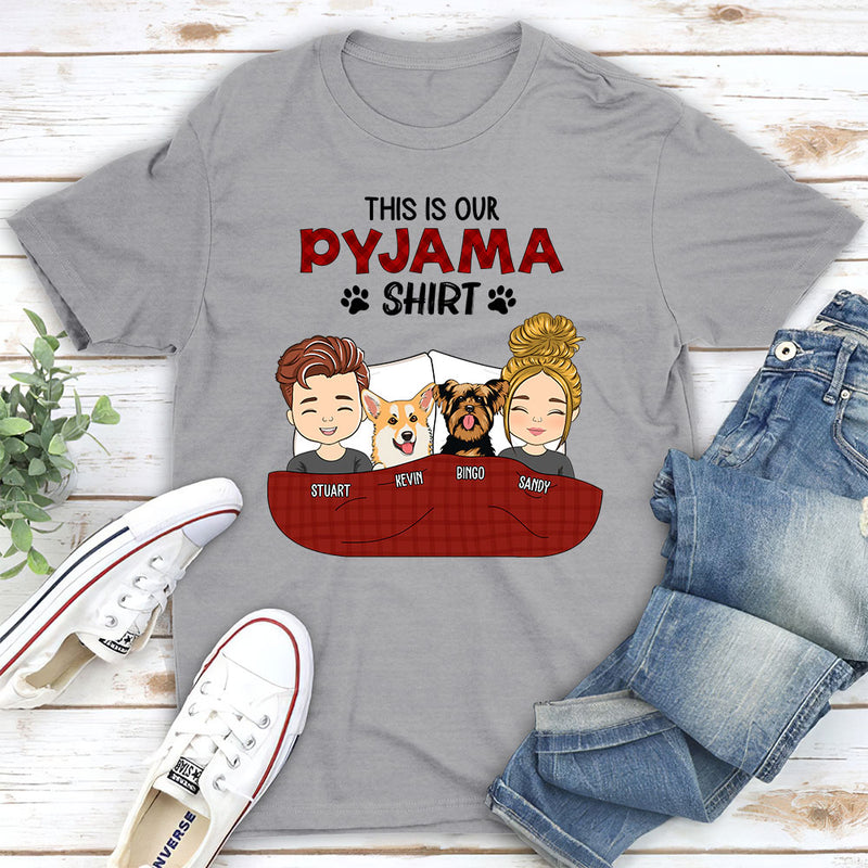 Pajama Shirt Version Couple - Personalized Custom Unisex T-shirt