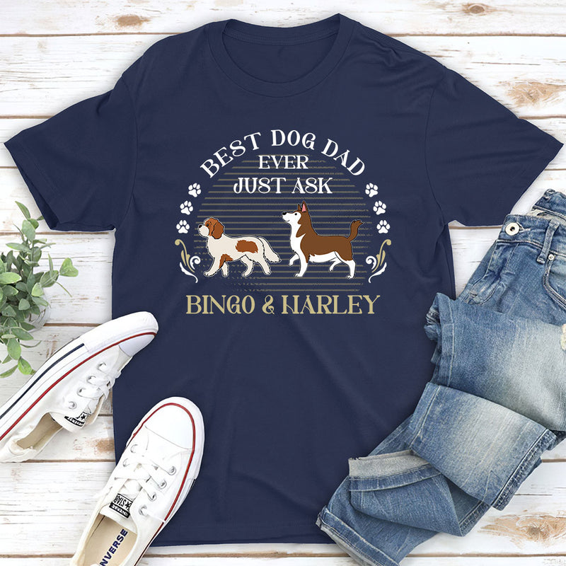 Best Walking Dog Dad Mom - Personalized Custom Unisex T-shirt