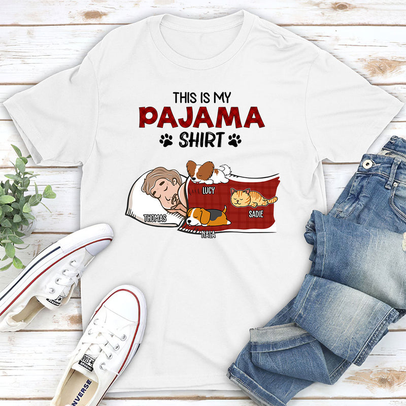 Sleeping Pet Pajama - Personalized Custom Unisex T-shirt