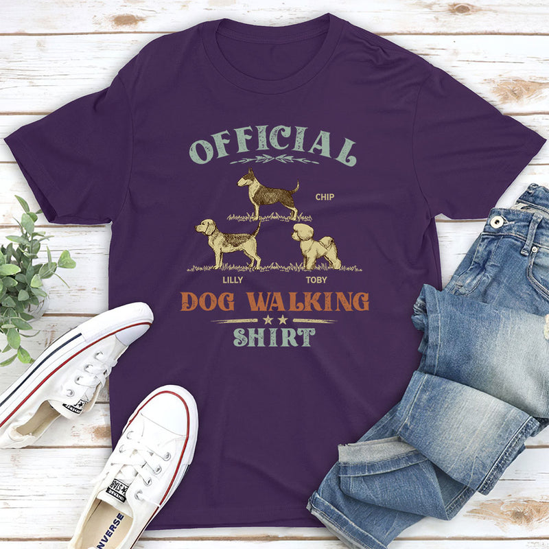 Dog Walking Shirt Vintage - Personalized Custom Premium T-shirt