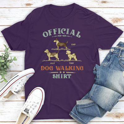 Dog Walking Shirt Vintage - Personalized Custom Unisex T-shirt