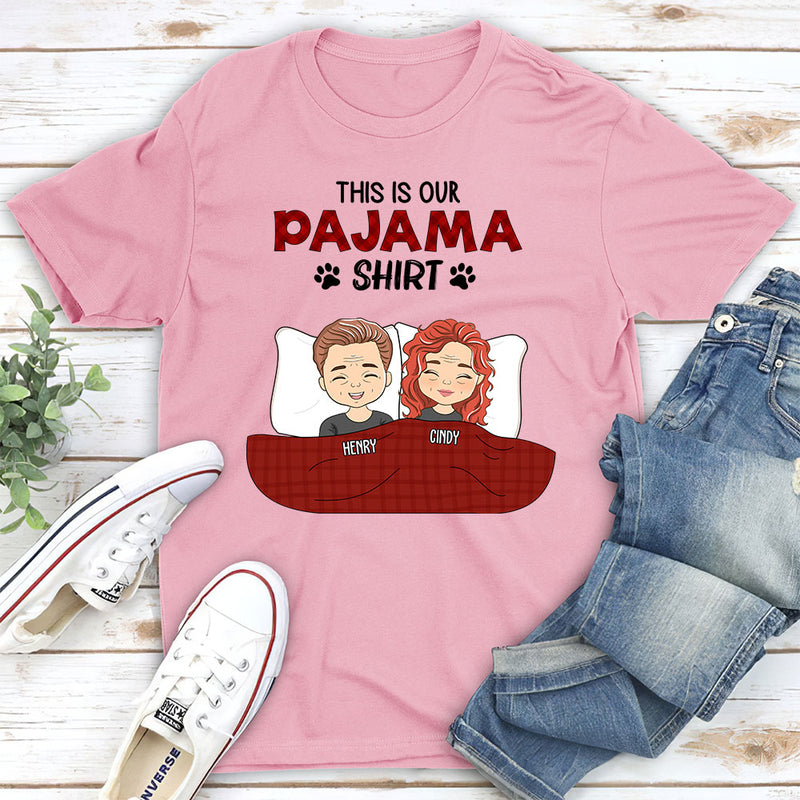 Pajama Shirt Version Couple - Personalized Custom Unisex T-shirt