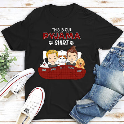 Pajama Shirt Couple Version 2 - Personalized Custom Unisex T-shirt