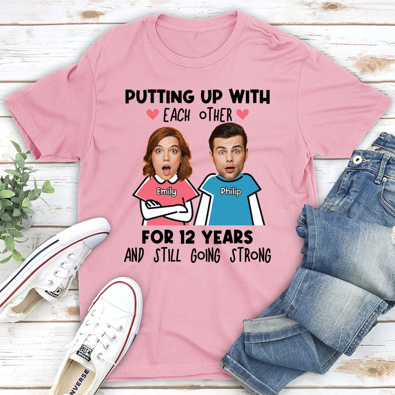 Couple Putting Up With - Personalized Custom Premium T-shirt