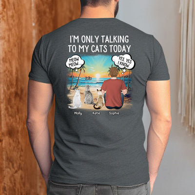 Talking To Dog Cat - Personalized Custom Unisex T-shirt