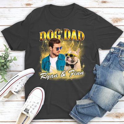 Dog Mom Dad Vintage - Personalized Custom Unisex T-shirt