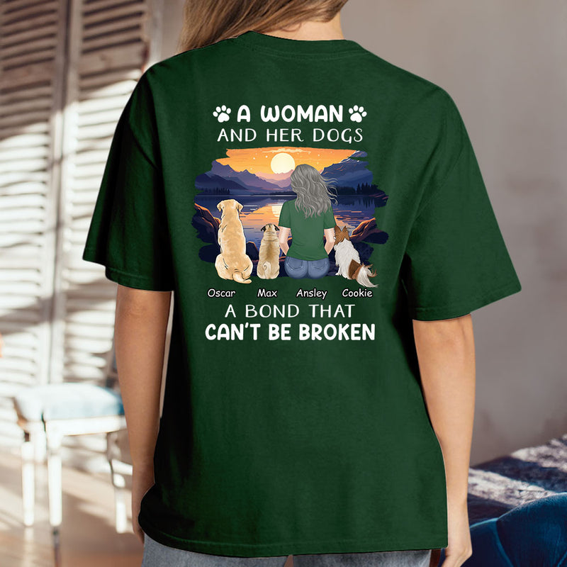 Woman With Pets - Personalized Custom Premium T-shirt