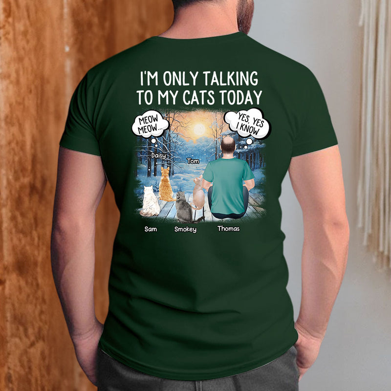 Talking To Dog Cat - Personalized Custom Premium T-shirt